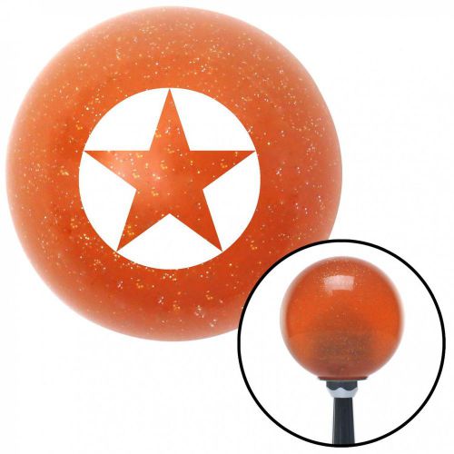 White star in circle orange metal flake shift knob with 16mm x 1.5