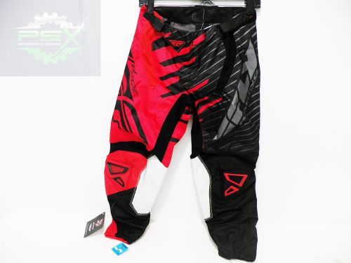 Fly racing kinetic shock pants red/black new size 28 waist