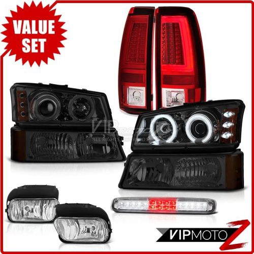 03-06 chevy silverado red tail lamps fog bumper lamp 3rd brake light headlights