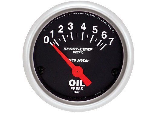 Autometer 3327-m comp 3327-m 2&#034; oil press 0-7 bars gauge
