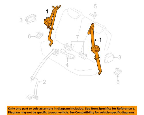 Kia oem 06-11 rio5 rear seat belts-outer belt assembly left 898101g600xi