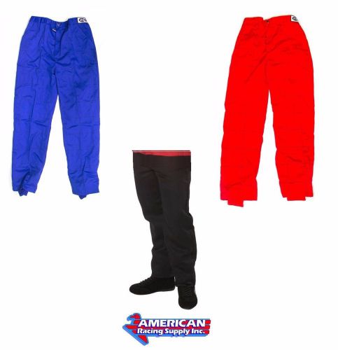 G-force racing gf125 single layer pants  sfi 3.2a/1  black, red or blue