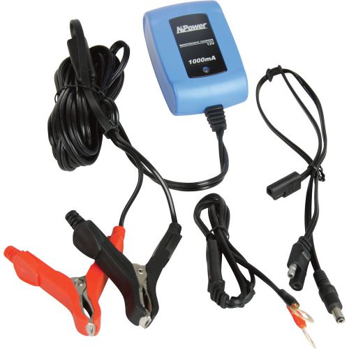 Npower battery charger for powerpacks and 12 v batteries - 1 amp