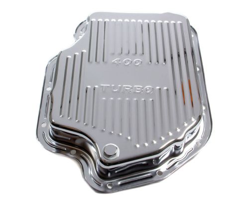 Racing power co chrome steel stock depth finned transmission pan th400 p/n r9121