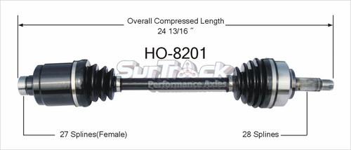 Sur track ho-8201 cv half-shaft assembly-new cv axle shaft
