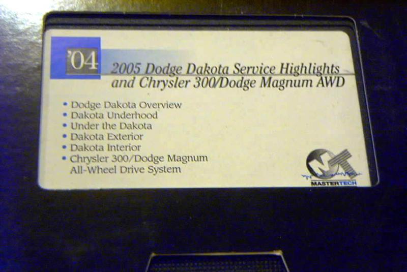 2005 dodge dakota, chrys 300, new model service highlights vhs tape 16 minutes