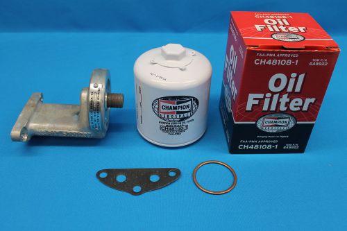 F&amp;m taf continental oil filter adapter kit c-75 c-85 c-90 o-200 series (17776)