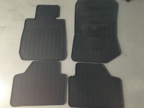 E84 x1 black rubber floor mats - front &amp; rear