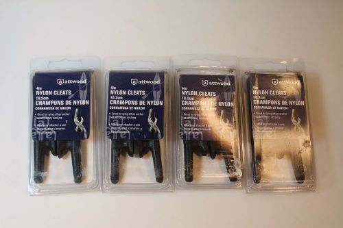 8 new 4 inch black nylon cleats--4 packages with 2 per package