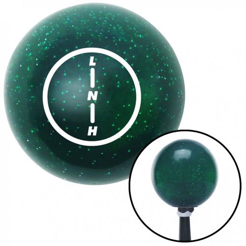 White transfer case #2 green metal flake shift knob  with 16mm x 1.5 insert