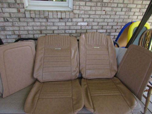 1965 mustang deluxe pony interior/seat covers complete set front &amp; rear palamino