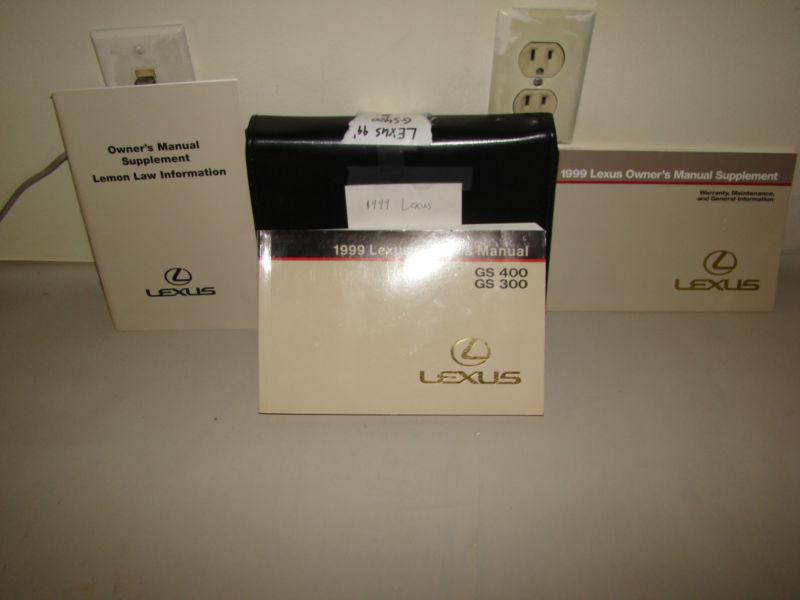 1999 gs400 lexus owner's manual with case part no# 01999-30519