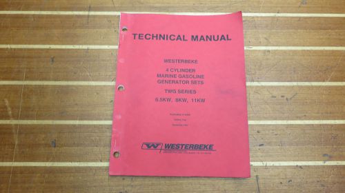 Westerbeke 34654 genuine oem 4 cylinder gasoline generator set technical manual