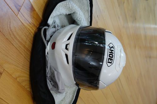 Shoei multitec white large motorcycle helmet made in japan