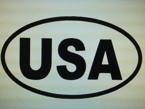 Usa united states of america u.s.a. decals euro oval laptop, window, toolbox