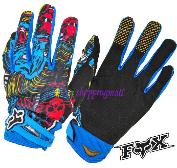 Cool 360 men skull sports bike motorcross bicycle racing gloves size m