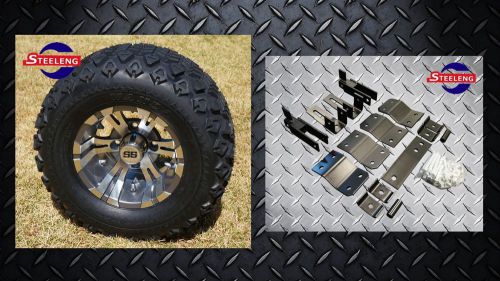 Yamaha golf cart g14/g16/g19 4&#034; lift kit + 10&#034; wheels and 20&#034; all terrain tires
