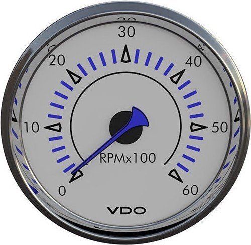 Vdo allentare white tachometer 6,000 rpm 333-10258