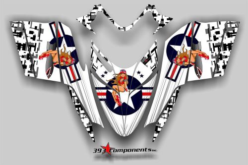 Polaris iq rmk shift dragon graphics decal sticker kit 05-12 aircraft pinup camo