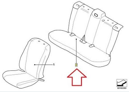 Bmw genuine rear seat cover without 3rd row beige e70 x5