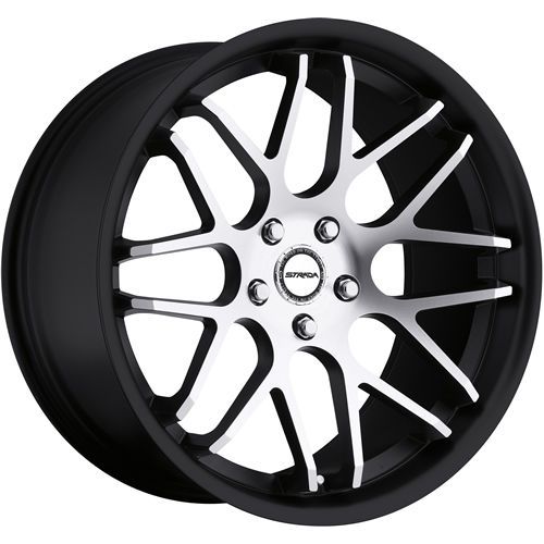 S32051438bm 20x8.5 5x4.5 (5x114.3) wheels rims machined black +38 offset alloy