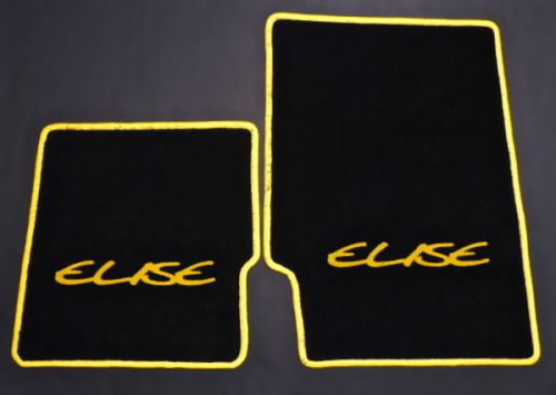 Black yellow mat set for lotus elise s1 rhd