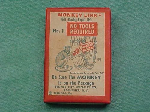 Monkey links, no. !, self closing repair link - 5 new boxes - 1948