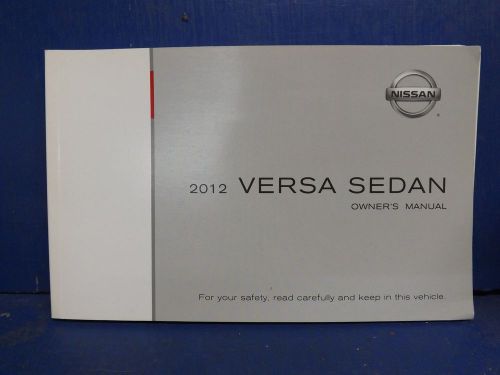 2012 nissan versa sedan owners manual genuine oem ee259