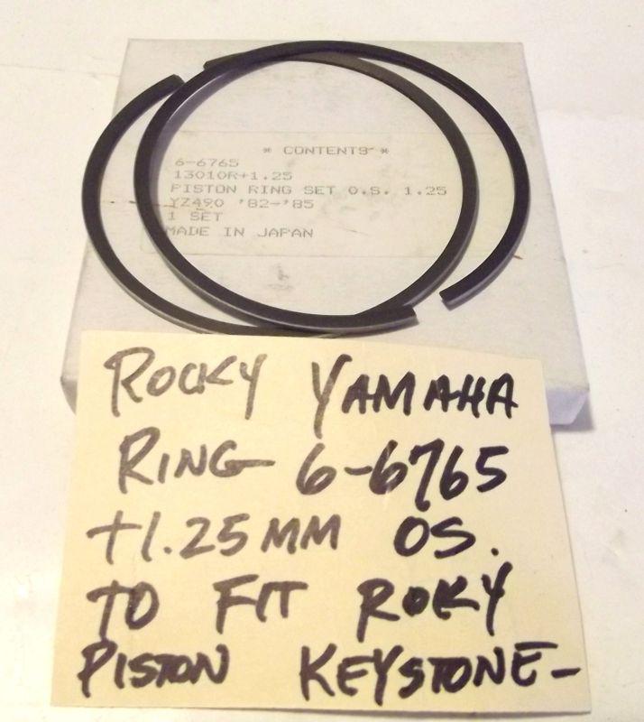 Yamaha rocky piston ring set yz490 yz 490 +1.25mm 88.25 os 6-6765 mij nos