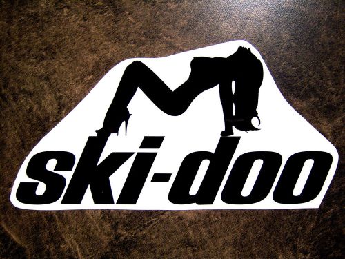 Skidoo sexy lady ski doo decal trailer snowmobile sled atv quad fender sticker