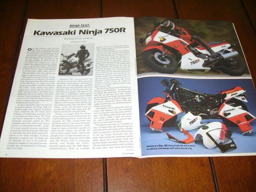 1987 kawasaki ninja 750r ***original article / road test***