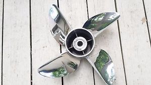 Hydromotive ss stainless 4 blade lh prop propeller q iv 4 test time only donzi