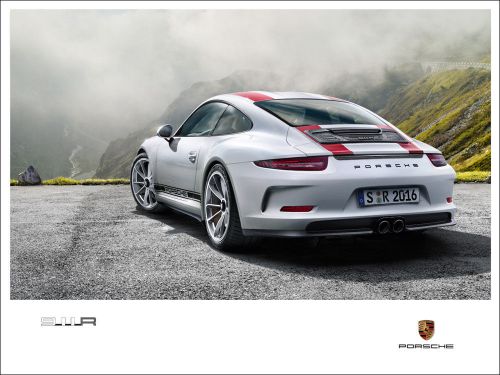 2016 porsche 911 r 991 r poster print (80cm x 60cm) new