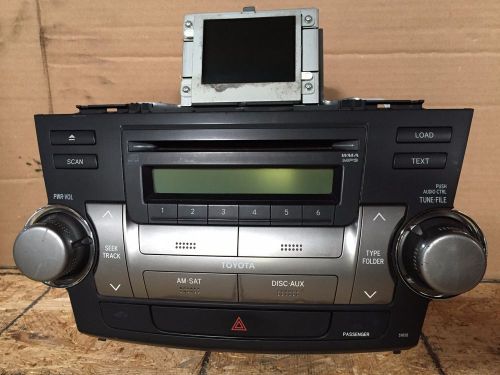2010 toyota highlander mp3-aux-cd radio with navigation id 51858