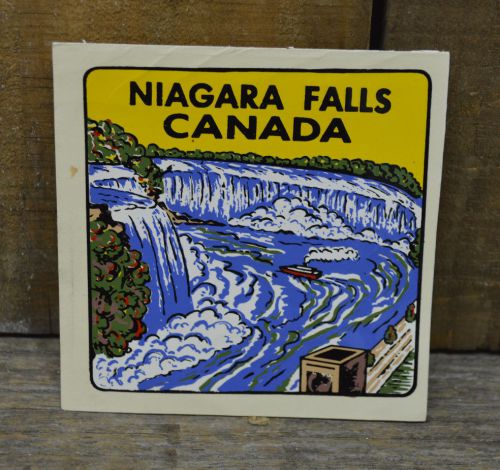 Original niagra falls canada travel decal vtg trailer auto hot rod rat old ship