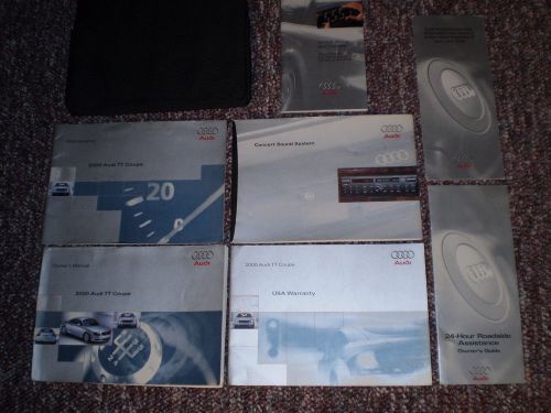 2000 audi tt coupe complete car owners manual books guide case all models