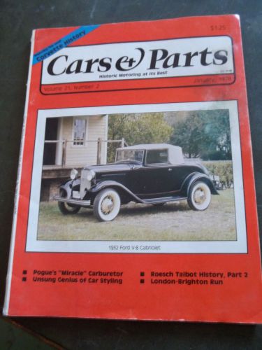 Vintage january 1978 cars &amp; parts  magazine