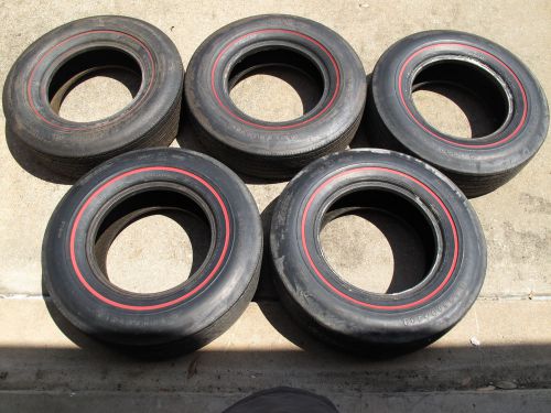 5 vintage firestone f70-14 red line tires (5) chevelle camaro gto 442 gs