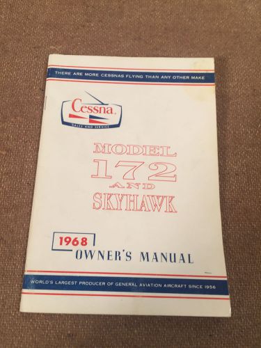 Vintage cessna model 172 and skyhawk owners manual 1968 nice