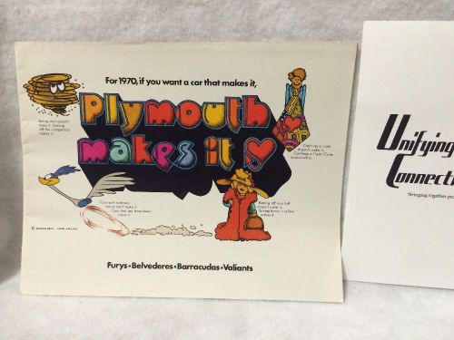 1970s plymouth makes it fury - belvederes - barracudas - variants sales brochure