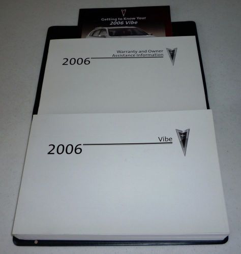 2006 pontiac vibe owners manual 06 set guide w/case