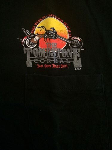 Vintage motorcycle daytona bike week 1995 harley davidson shirt 2xl tombstone