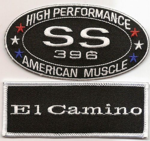 Chevy el camino ss 396 sew/iron on patch emblem badge embroidered hot rod car