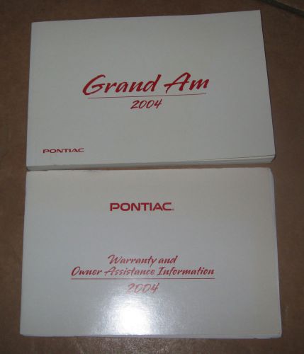 2004 pontiac grand am owners manual user guide book 04