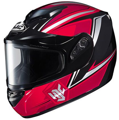 Hjc cs-r2 seca snow helmet w/dual lens shield red/black~closeout lg