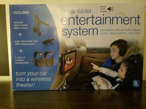 Innovative technology in-car wireless tablet entertainment system with headset