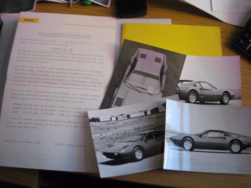 Ferrari 308 gtb vetroresina original product launch pack 1975