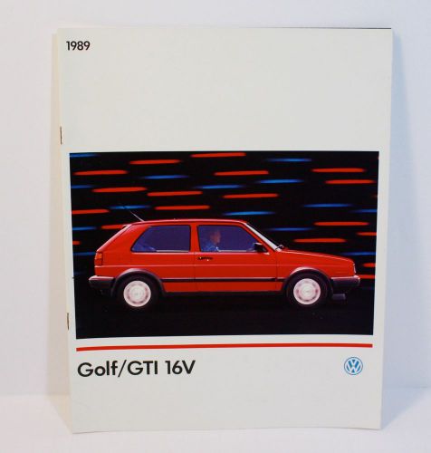 1989 volkswagen vw golf and gti 16v 14-page car sales brochure catalog