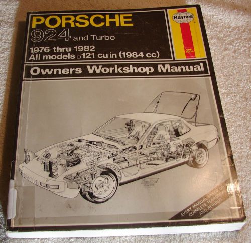 Porsche 924 and turbo haynes repair manual 1976-1982 all models