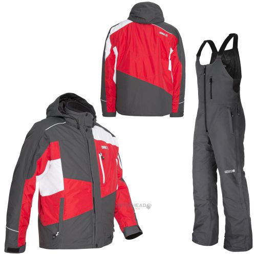 Snowmobile ckx suit squamish jacket charcoal red air bib pants men xlarge
